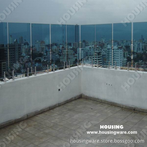 Balcony Deck Frameless Tempered Glass Railing